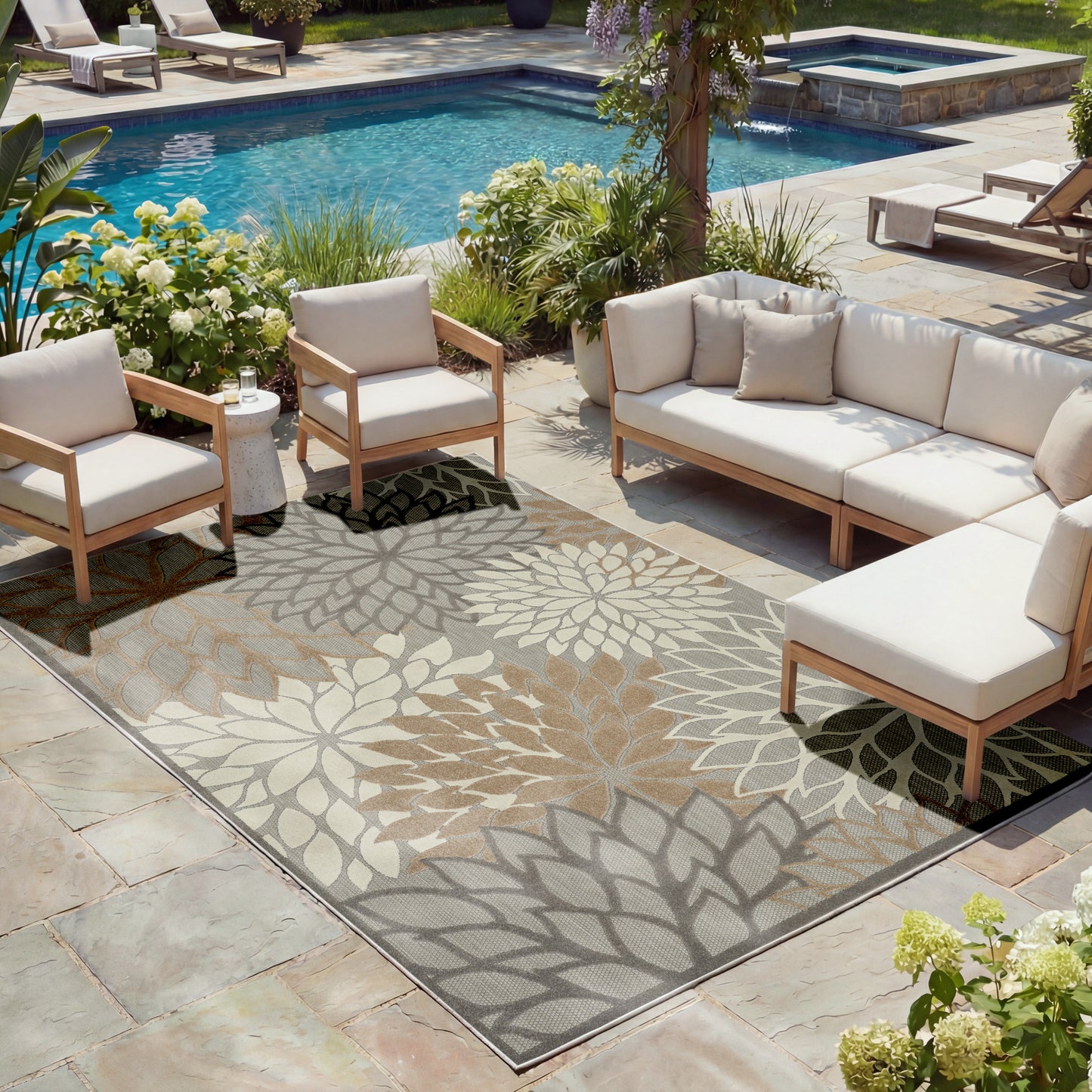 Nourison Home Aloha  Natural  Contemporary