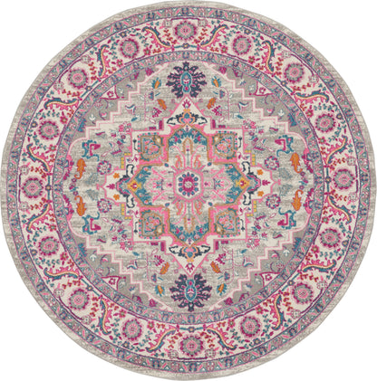 Nourison Home Passion PSN20 Light Grey Pink Transitional Power-loomed Rugs