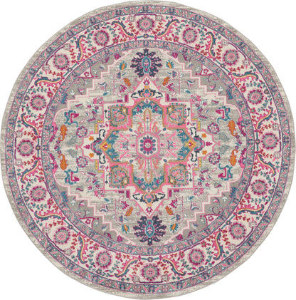 Nourison Home Passion PSN20 Light Grey Pink Transitional Power-loomed Rugs