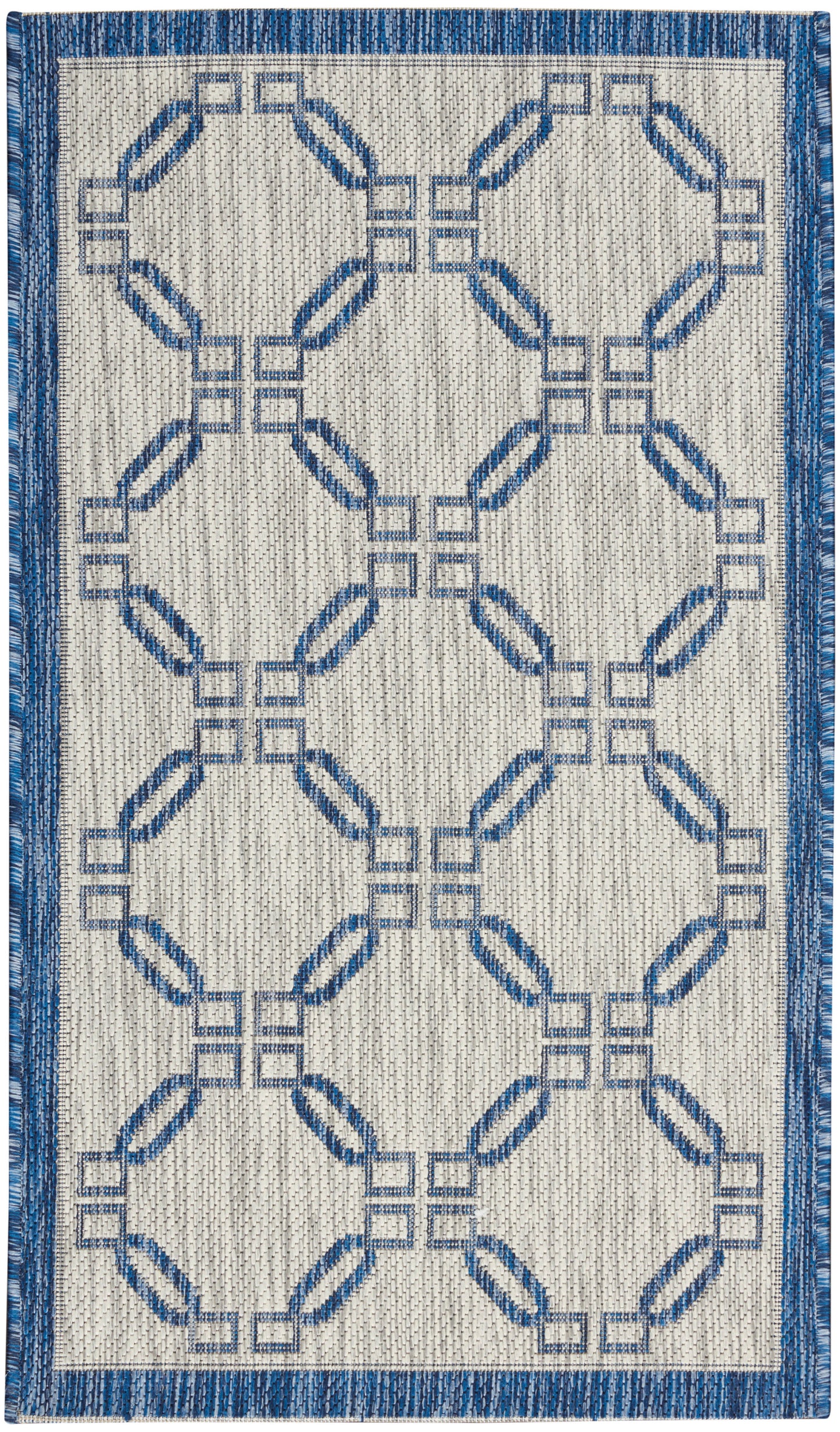 Nourison Home Country Side CTR02 Ivory Blue Transitional Power-loomed Rug