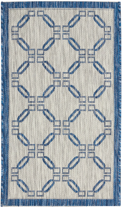 Nourison Home Country Side CTR02 Ivory Blue Transitional Power-loomed Rug