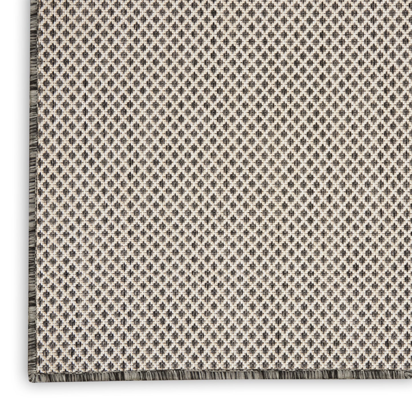 Nourison Home Courtyard  Ivory Charcoal  Contemporary