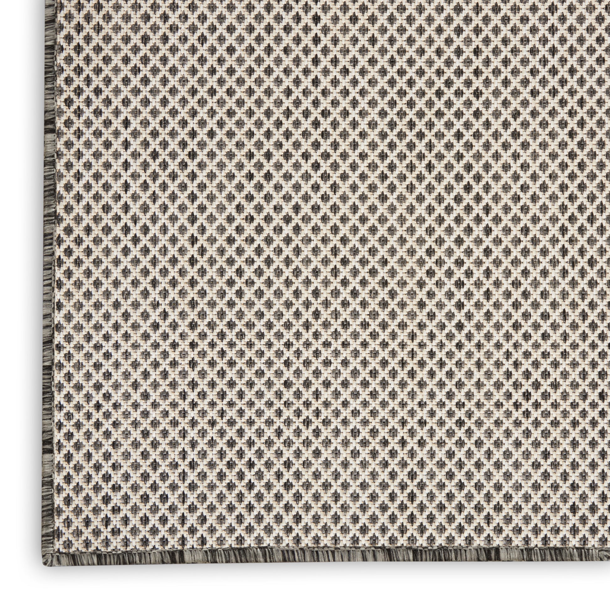 Nourison Home Courtyard  Ivory Charcoal  Contemporary