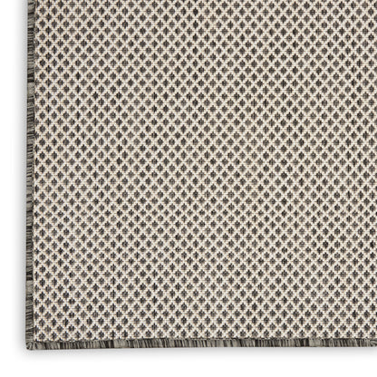 Nourison Home Courtyard  Ivory Charcoal  Contemporary