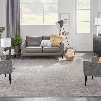 Nourison Home Luna  Grey Silver  Contemporary