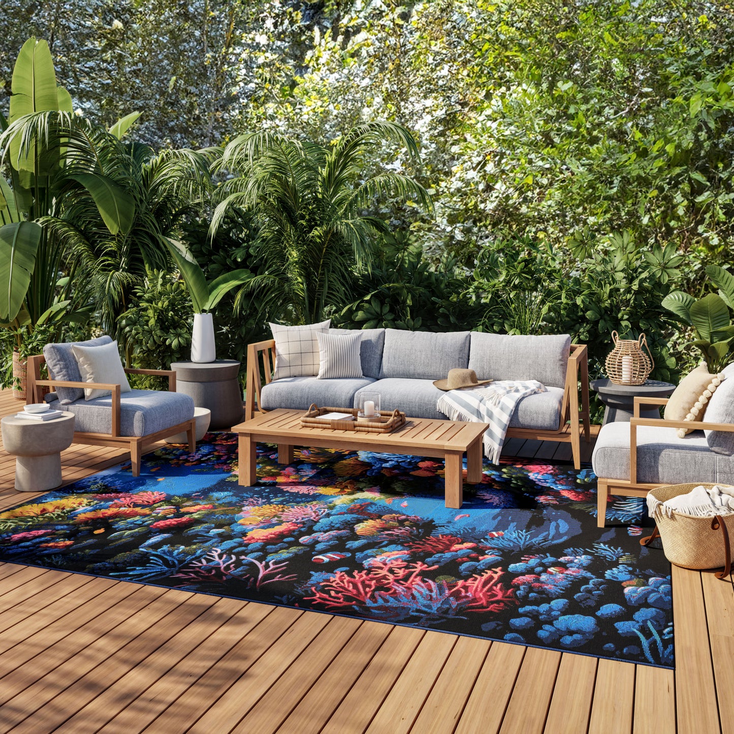 Nourison Home Color Splash  Multicolor  Contemporary