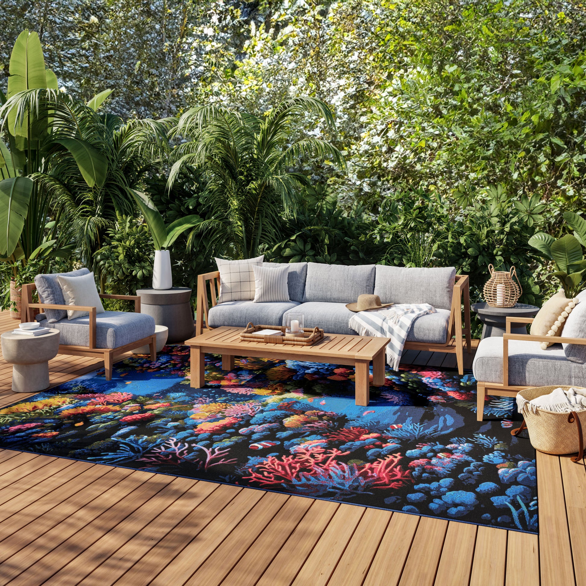 Nourison Home Color Splash  Multicolor  Contemporary