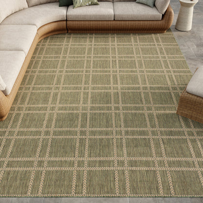 Nourison Home Horizon Indoor/Outdoor  Green  Contemporary