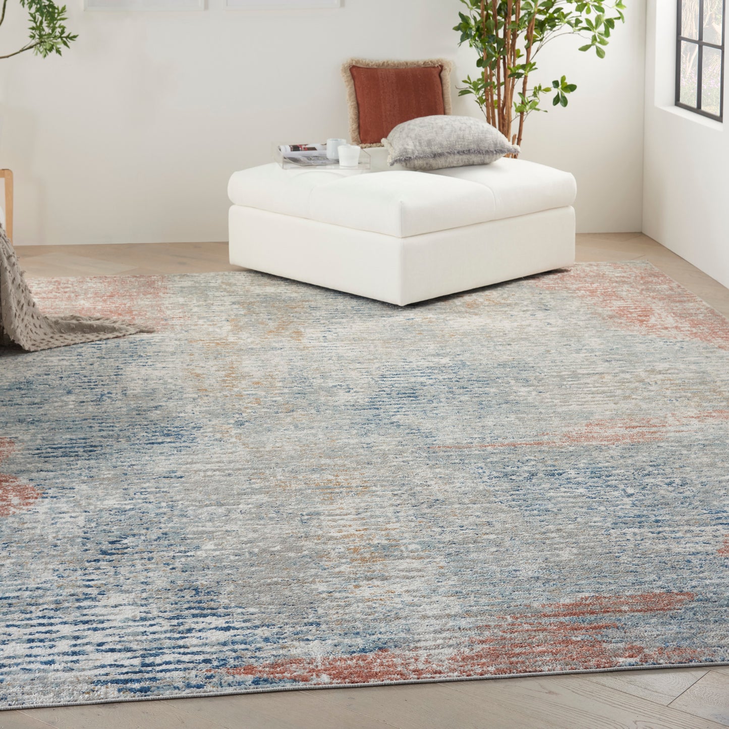 Nourison Home Quarry  Ivory Multicolor  Contemporary