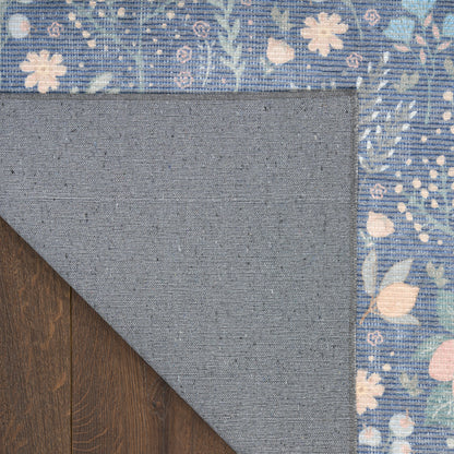 Nourison Home Botanical Washables  Blue Multicolor  Contemporary