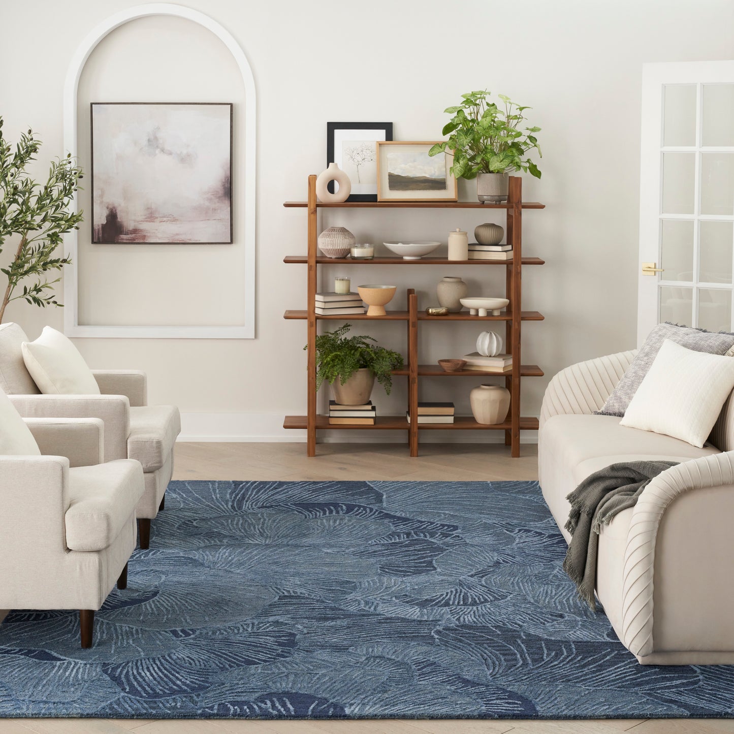 Nourison Home Avra  Blue  Contemporary