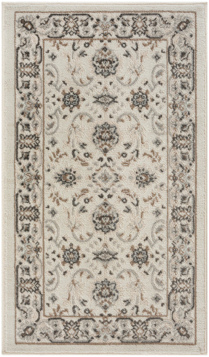 Nourison Home Serenity Home SRH02 Ivory Mocha Traditional Loom-woven Rug