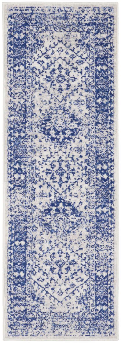 Nourison Home Whimsicle WHS15 Ivory Navy Transitional Power-loomed Rug