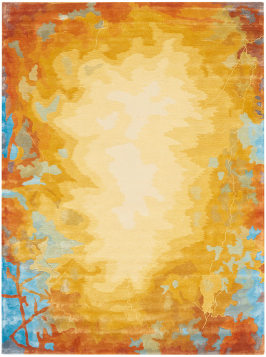 Nourison Home Prismatic  Gold Multicolor  Contemporary