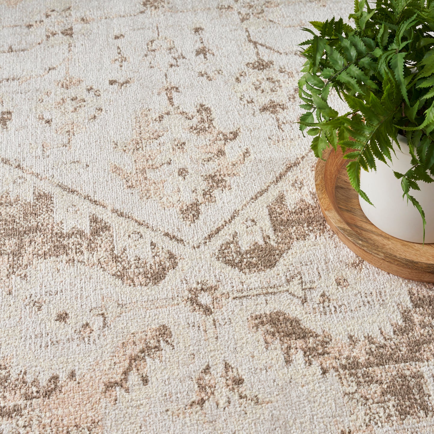 Nourison Home Astra Machine Washable  Beige  Traditional