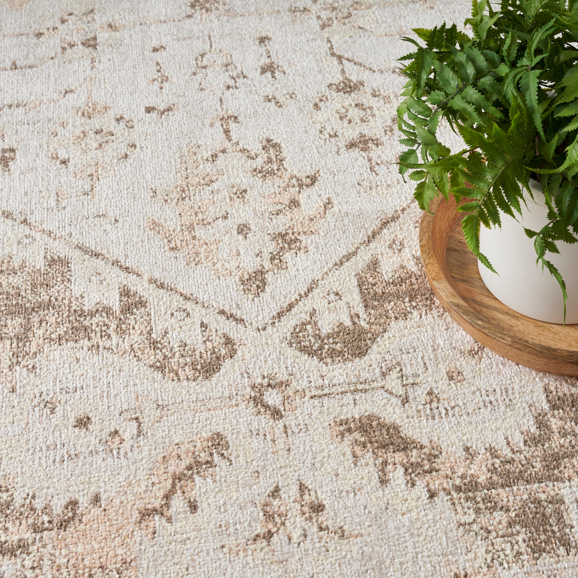 Nourison Home Astra Machine Washable  Beige  Traditional