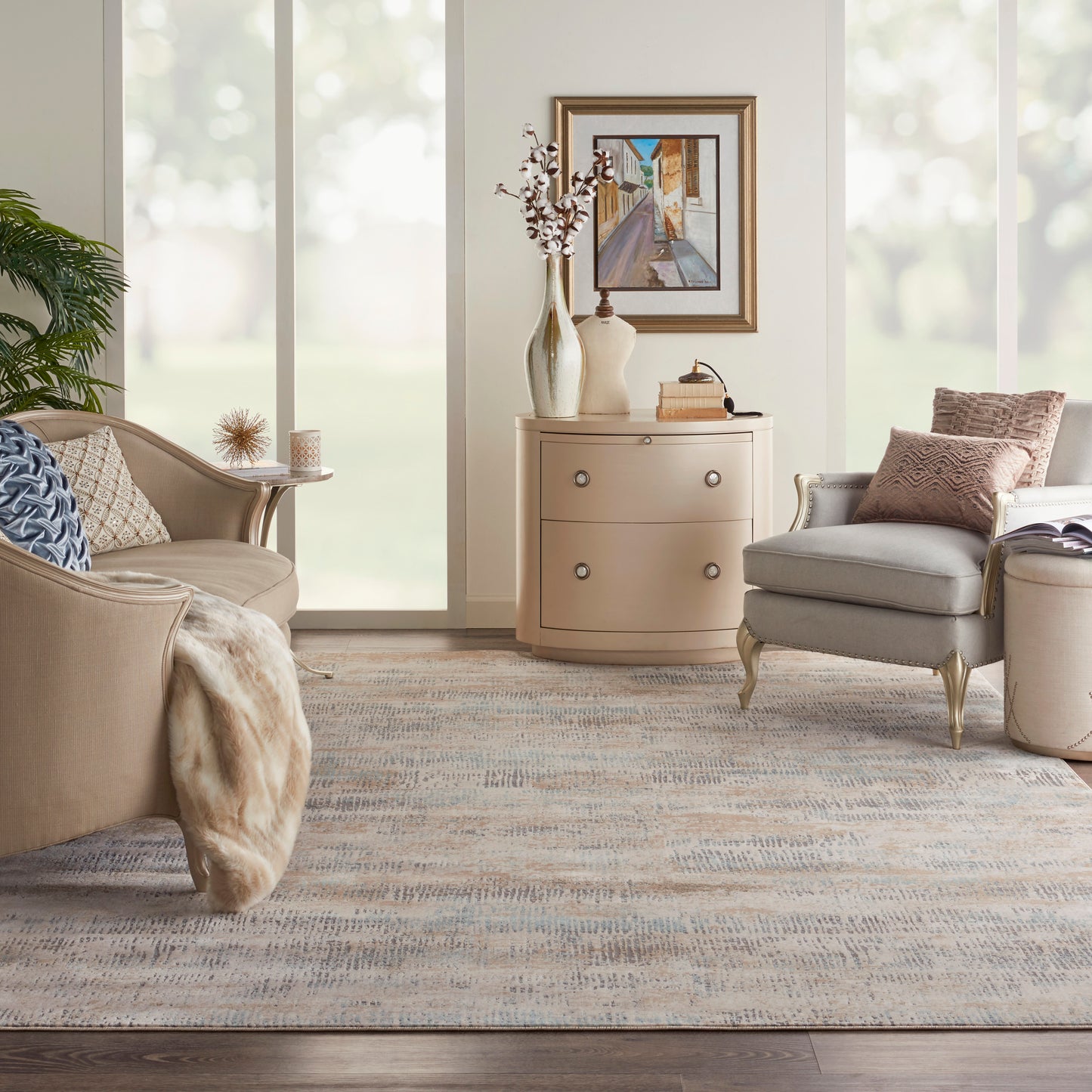 Michael Amini MA90 Uptown  Beige Aqua  Contemporary