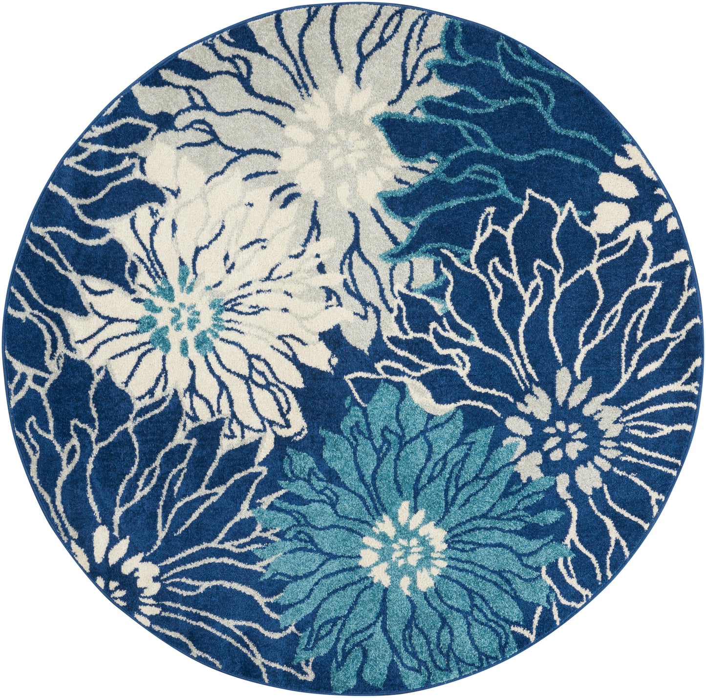 Nourison Home Passion PSN17 Navy Ivory Contemporary Power-loomed Rugs