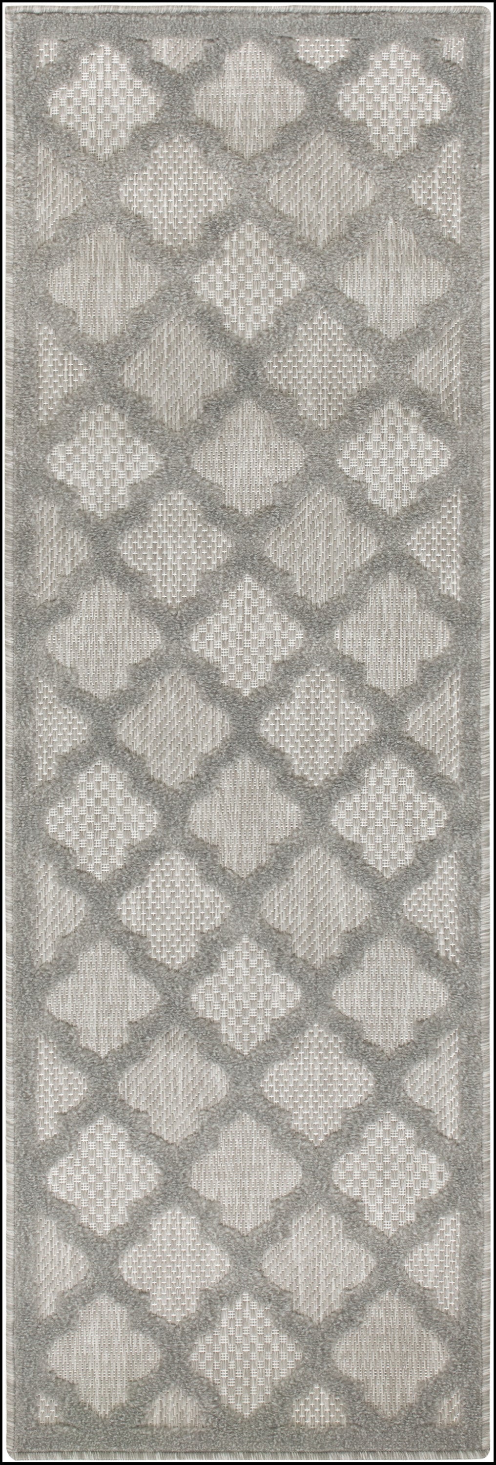 Nourison Home Easy Care NES01 Silver Grey Contemporary Flat Weave Rug