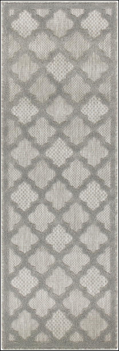 Nourison Home Easy Care NES01 Silver Grey Contemporary Flat Weave Rug