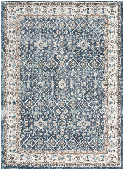 Nourison Home American Manor AMR01 Blue Ivory Traditional Power-loomed Rug