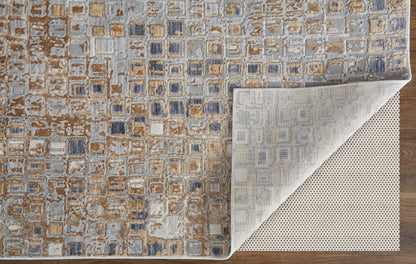 Feizy Laina 39G0F Beige Gray Mosaic Machine Woven Rug - Rugs - Feizy - Atlanta Designer Rugs
