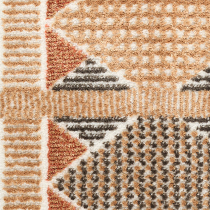 Nourison Home Nordic  Rust Multicolor  Contemporary