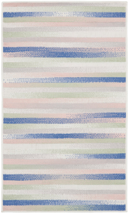 Nourison Home Whimsicle WHS12 Ivory Multicolor Contemporary Power-loomed Rug