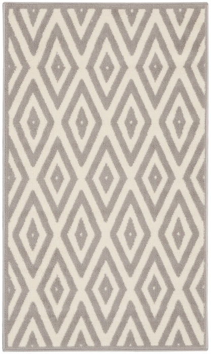 Nourison Home Grafix GRF18 White Grey Contemporary Power-loomed Rug