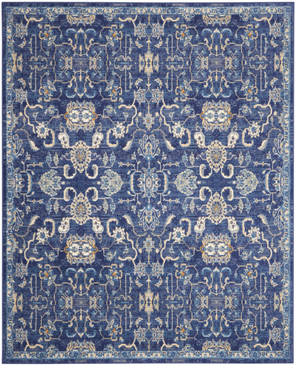 Nourison Home Grafix GRF24 Navy Transitional Power-loomed Rug