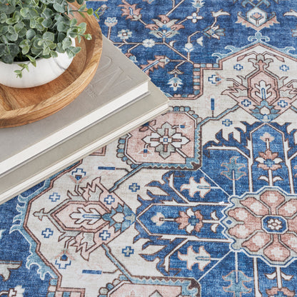 Nourison Home Fulton  Navy Ivory  Traditional