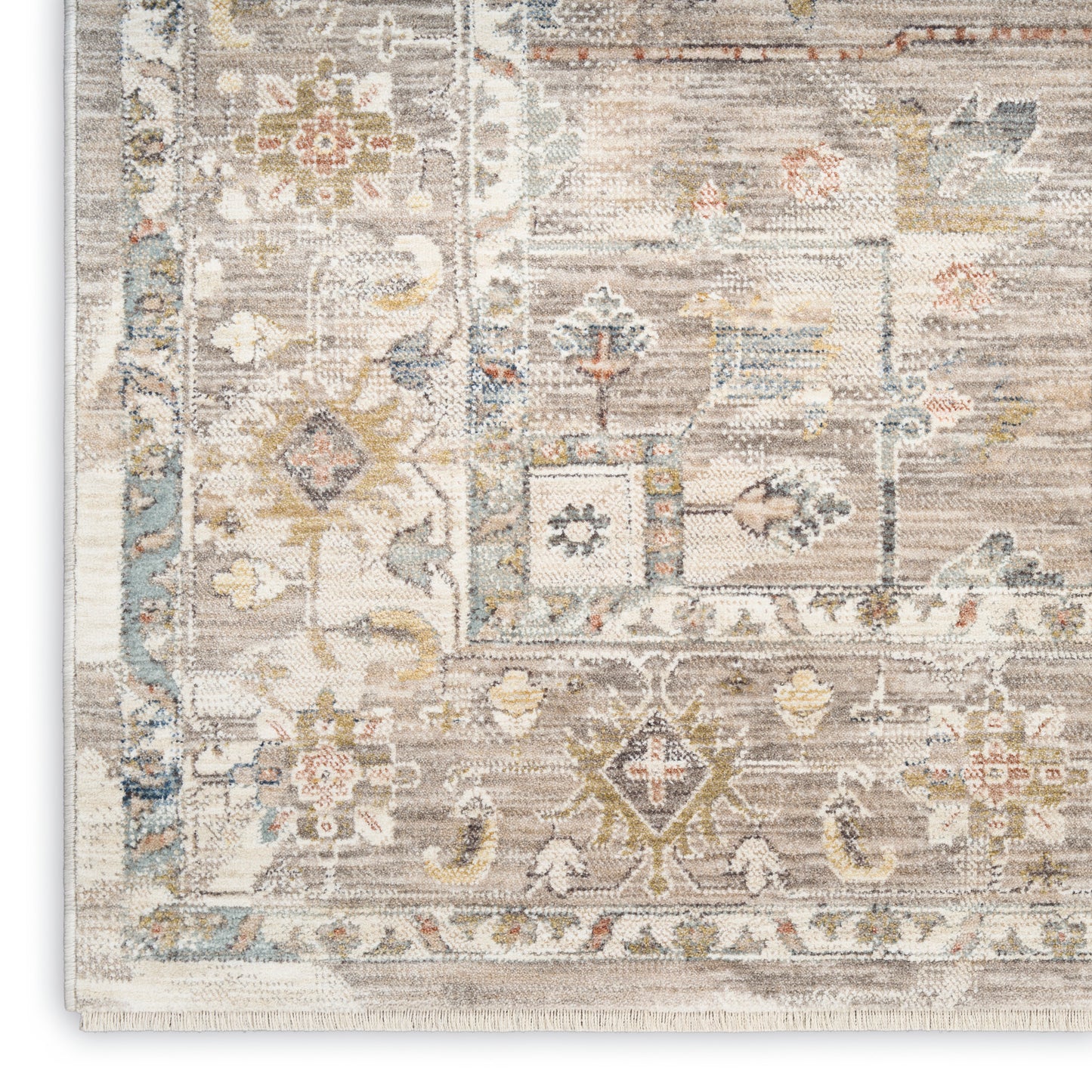 Nourison Home Antique Fusion  Ivory Multicolor  Traditional