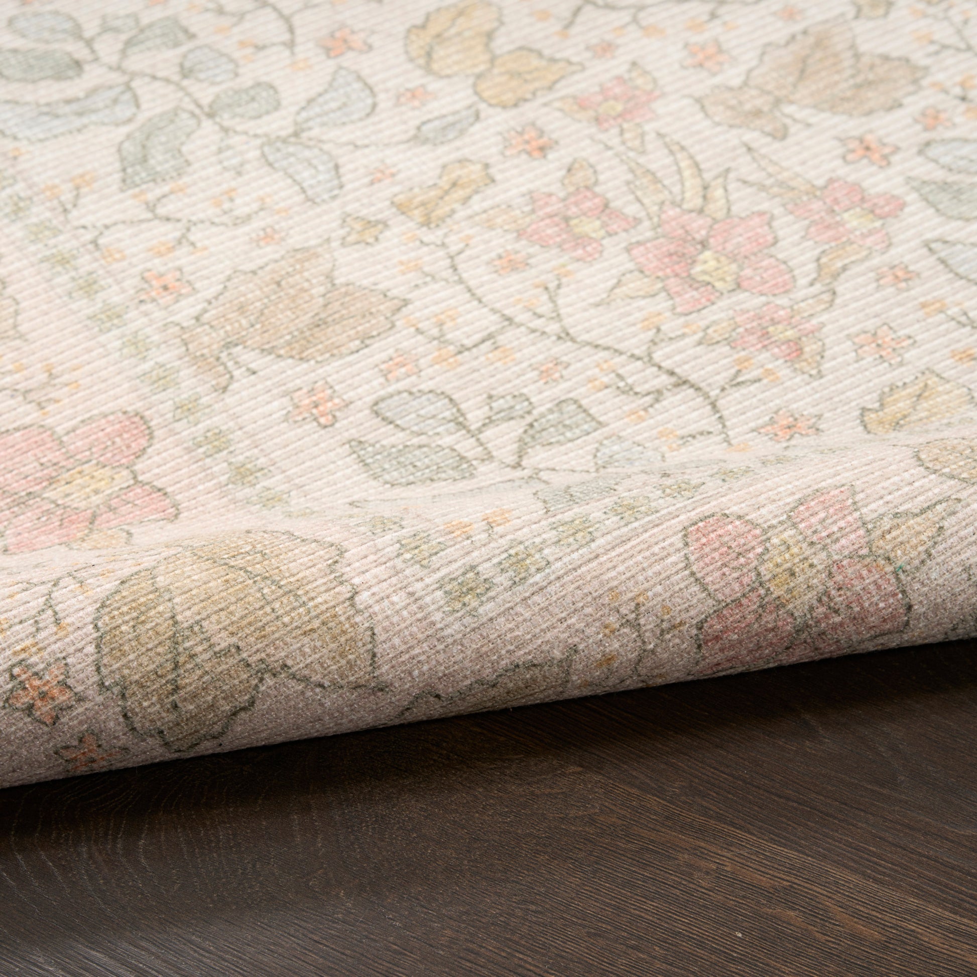 Nourison Home Botanical Washables  Beige Multicolor  Contemporary