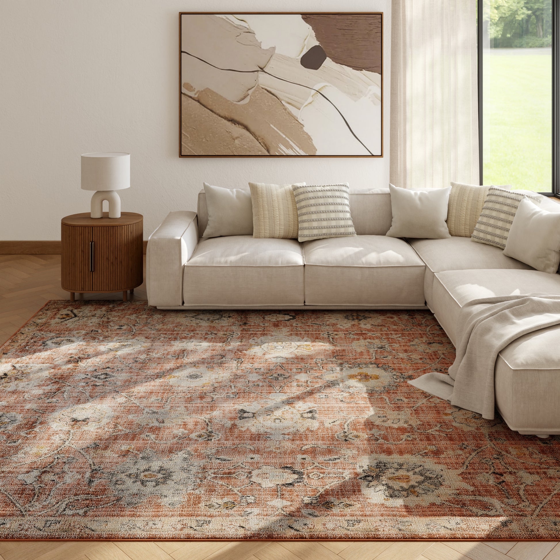 Nourison Home Oushak Home  Rust  Traditional