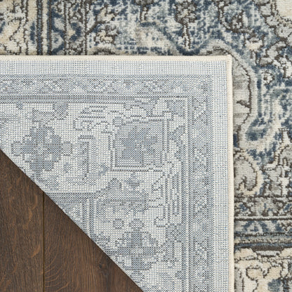 Nourison Home Quarry  Ivory Navy  Traditional