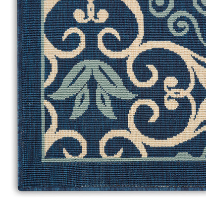 Nourison Home Caribbean  Navy  Transitional