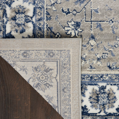 Nourison Home Cyrus  Ivory Navy  Traditional