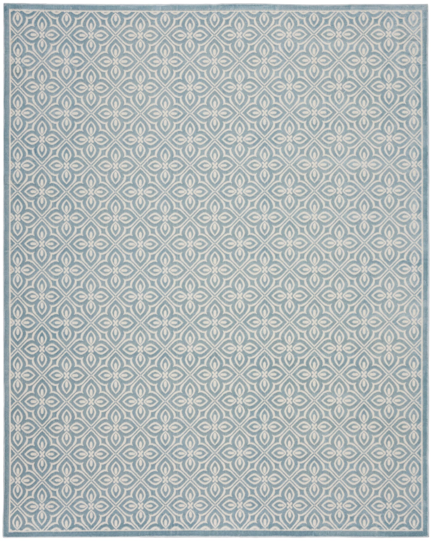 Nourison Home Washable Charm WCH03 Blue Ivory Contemporary Machine Woven Rug