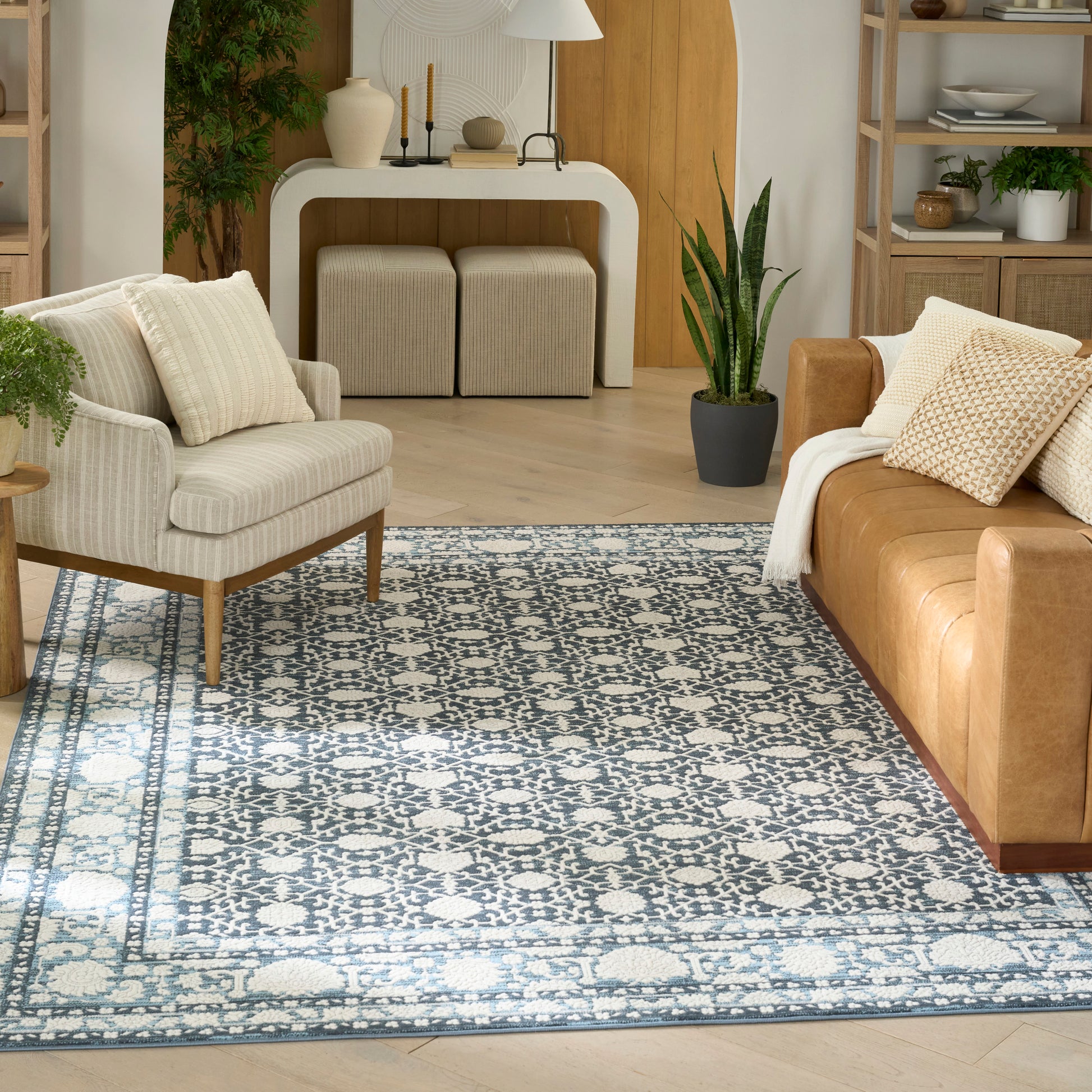 Nourison Home Grace  Blue  Traditional