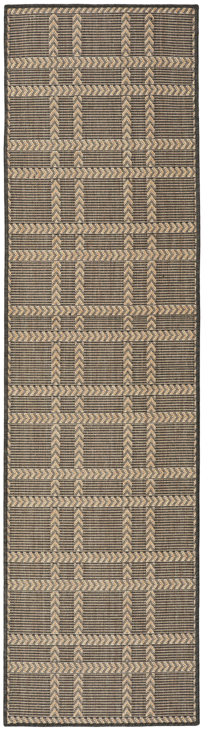 Nourison Home Horizon Indoor/Outdoor HOZ04 Charcoal Contemporary Power-loomed Rug