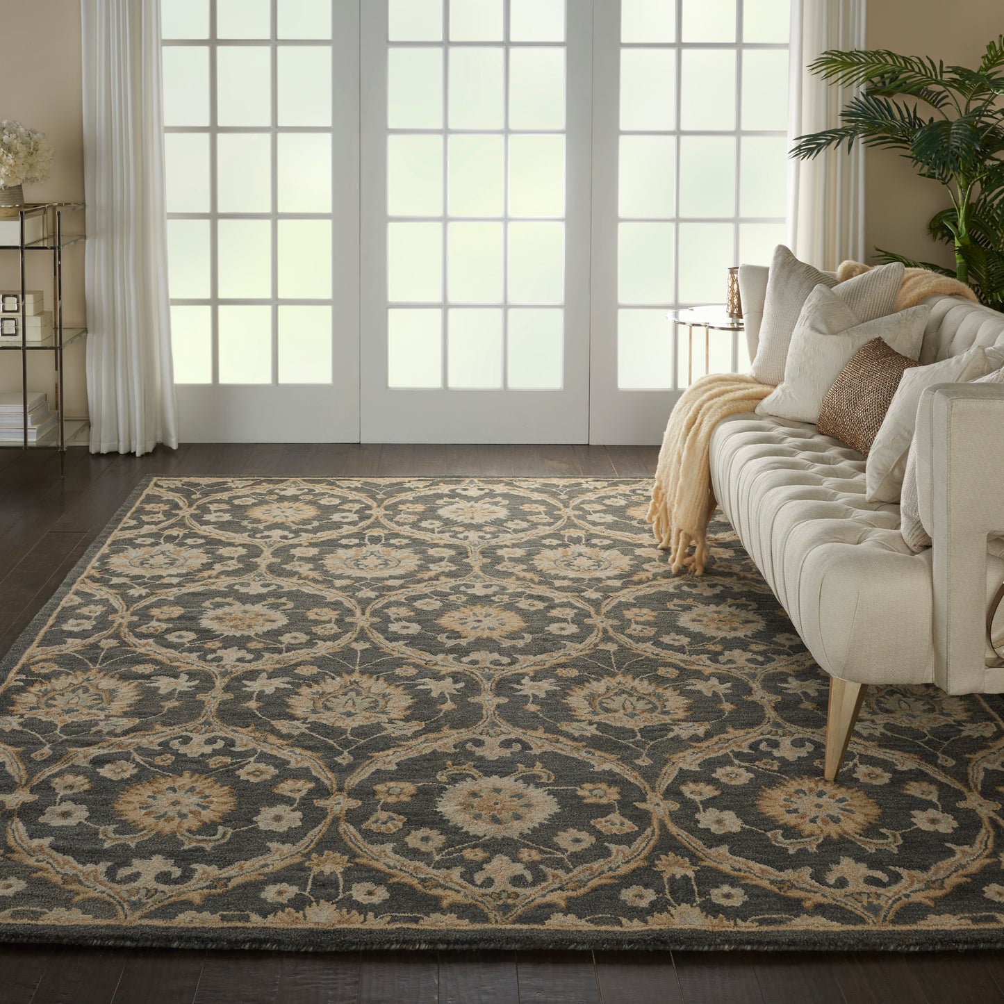 Nourison Home Jazmine  Navy  Traditional