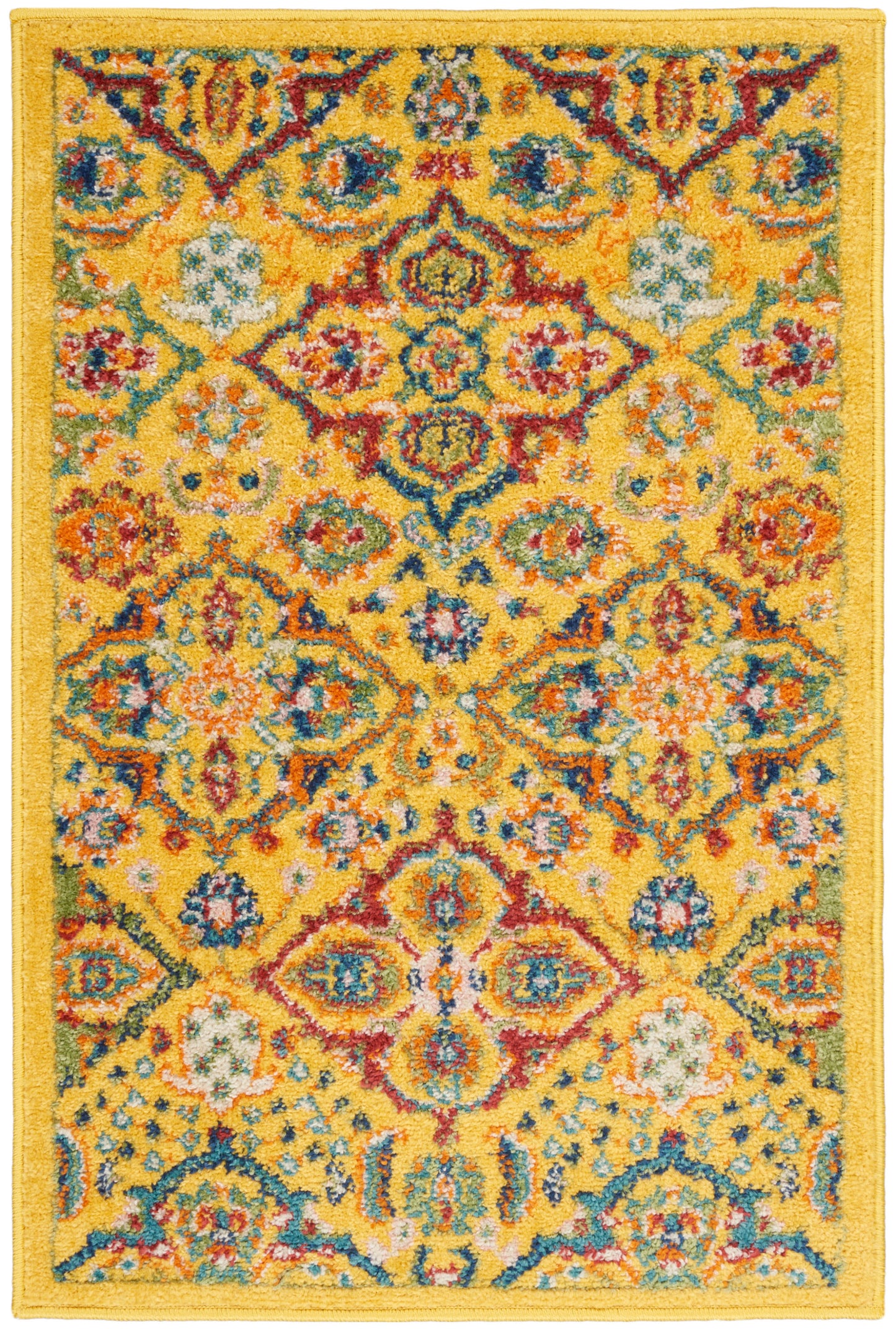 Nourison Home Allur ALR03 Yellow Multicolor Transitional Power-loomed Rug