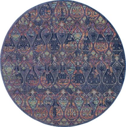Nourison Home Ankara Global ANR08 Navy Multicolor Transitional Power-loomed Rug
