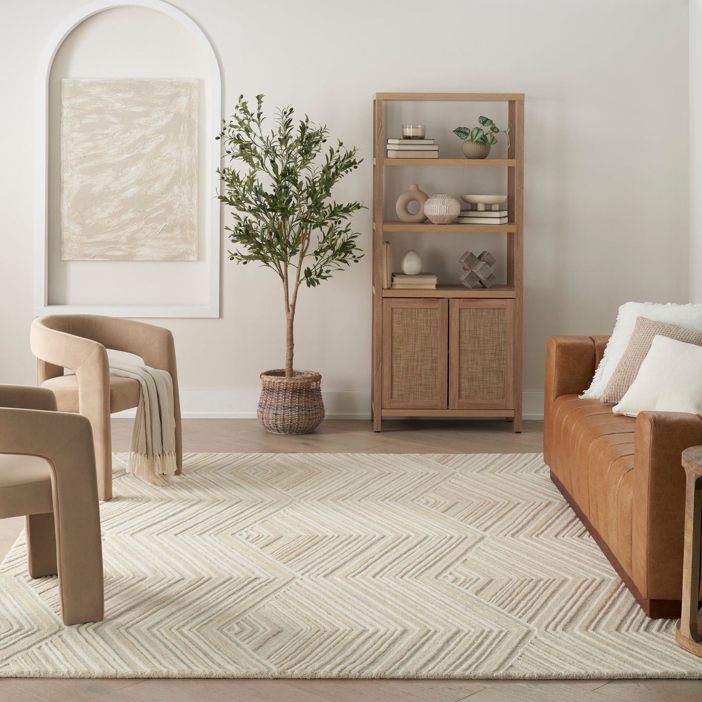 Nourison Home Graceful  Ivory  Contemporary