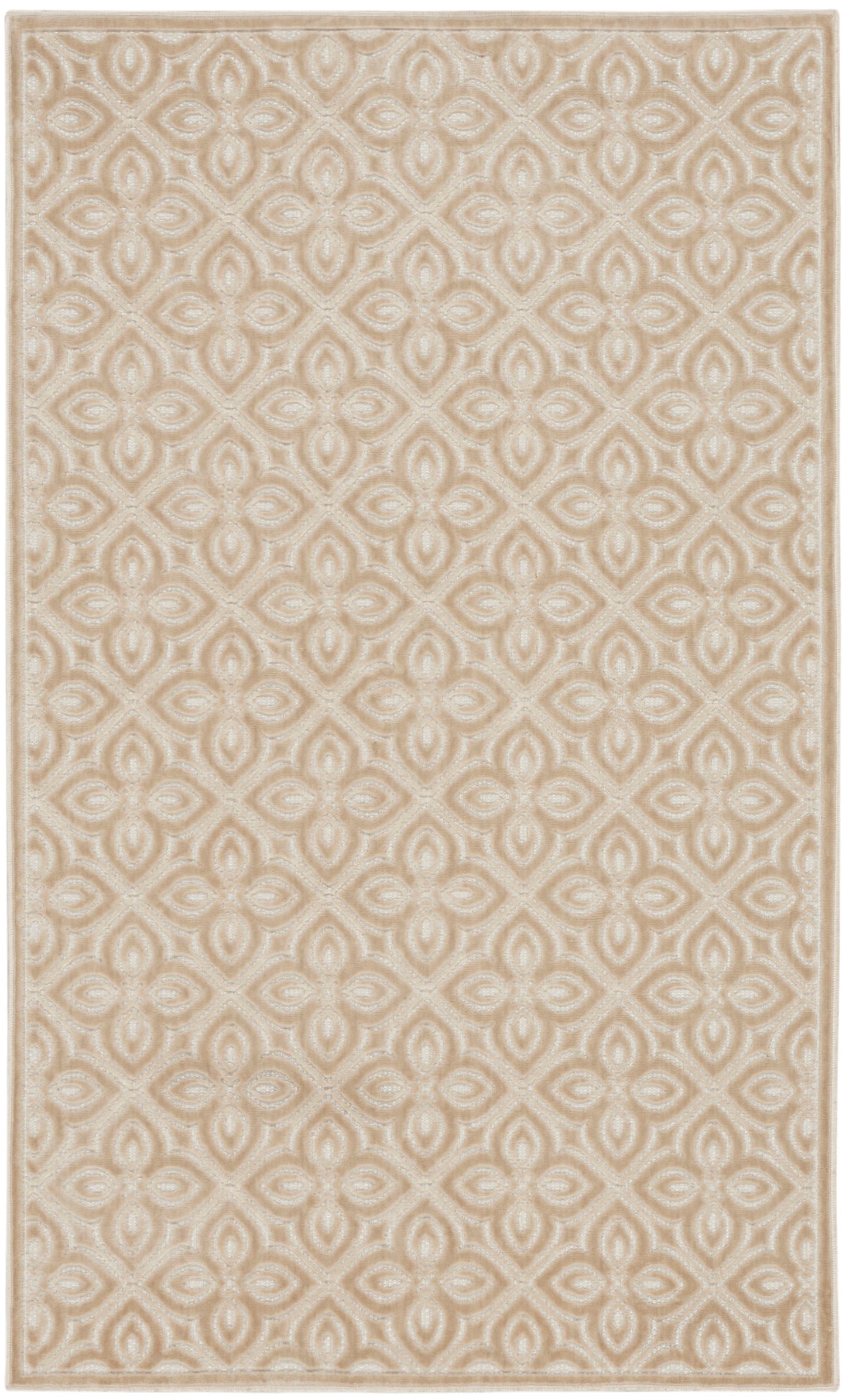 Nourison Home Washable Charm WCH03 Beige Ivory Contemporary Machine Woven Rug