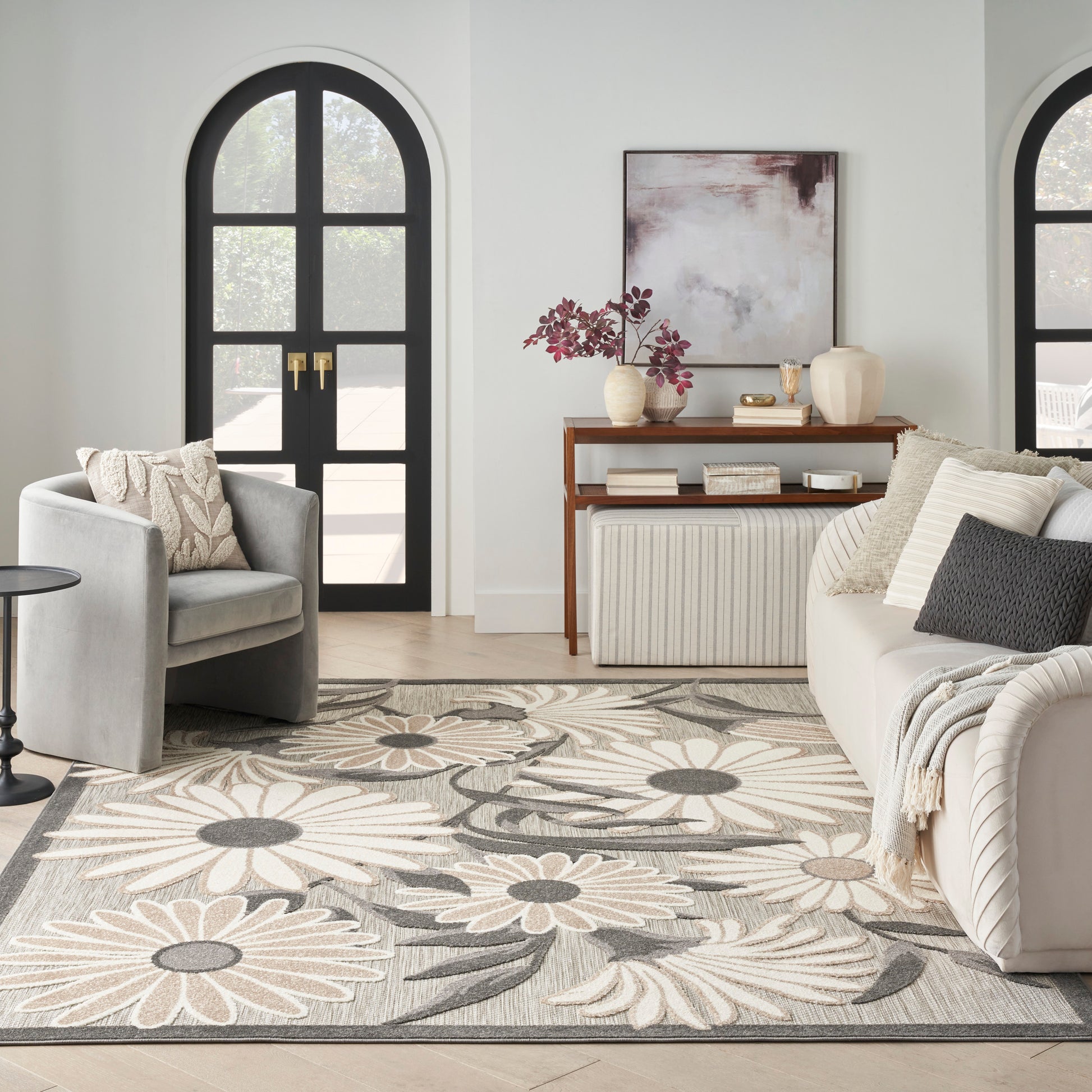Nourison Home Aloha  Beige  Contemporary