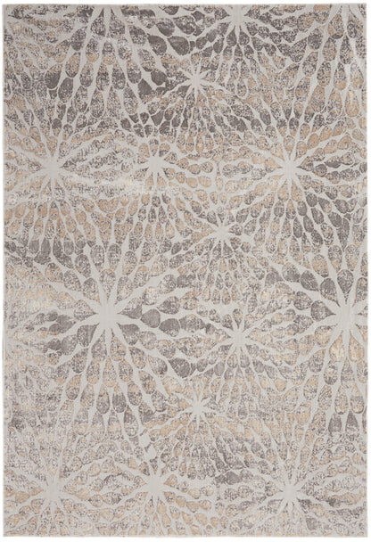 Nourison Home Silky Textures SLY07 Ivory Beige Contemporary Power-loomed Rug