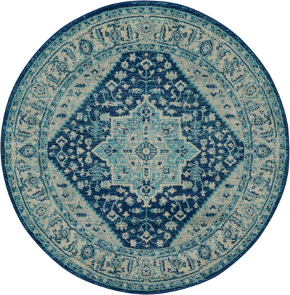 Nourison Home Tranquil TRA06 Ivory Navy Transitional Power-loomed Rug