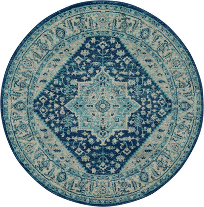 Nourison Home Tranquil TRA06 Ivory Navy Transitional Power-loomed Rug