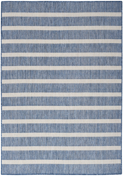 Nourison Home Positano POS03 Navy Ivory Contemporary Power-loomed Rug